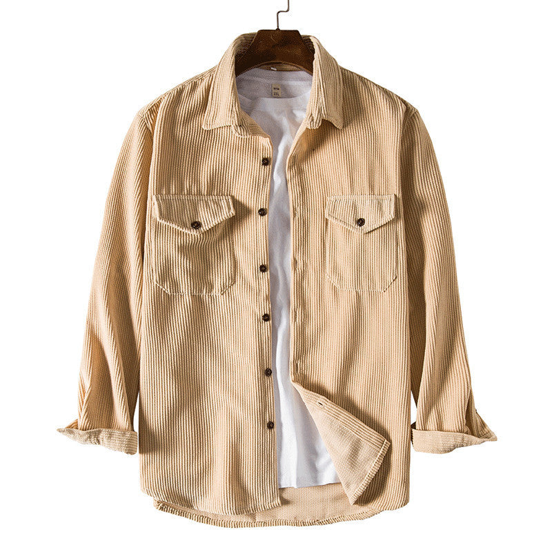 Herren Karierte Overshirt aus hochwertigem Baumwollmischung mit Brusttaschen EB