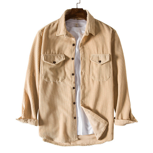 Herren Karierte Overshirt aus hochwertigem Baumwollmischung mit Brusttaschen EB