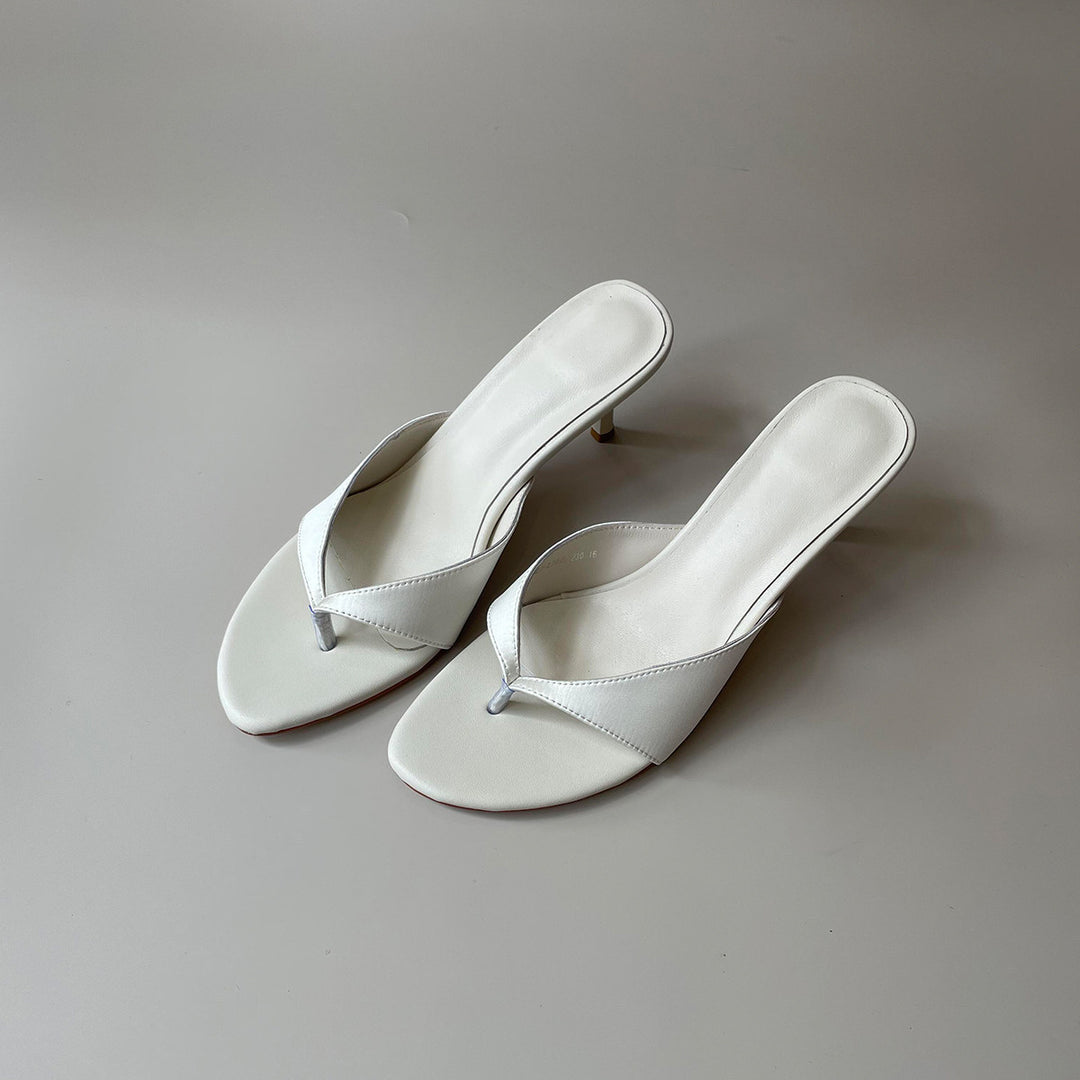 Damen elegante Slingback-Pantoletten mit geschwungenem Riemendesign EB