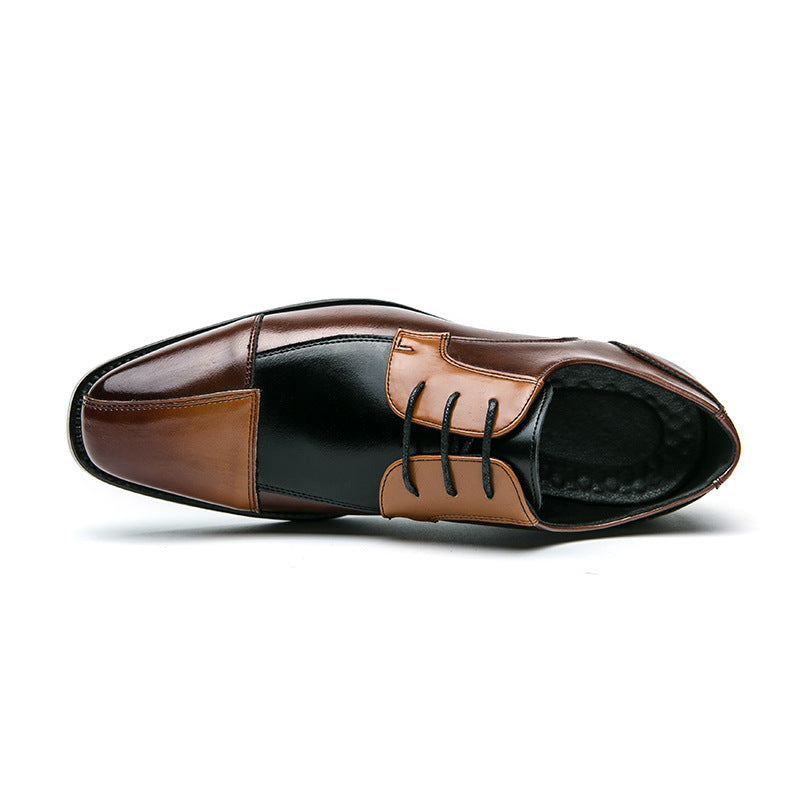 Herren Elegante Halbschuhe mit eleganter zweifarbiger Lederoptik EB