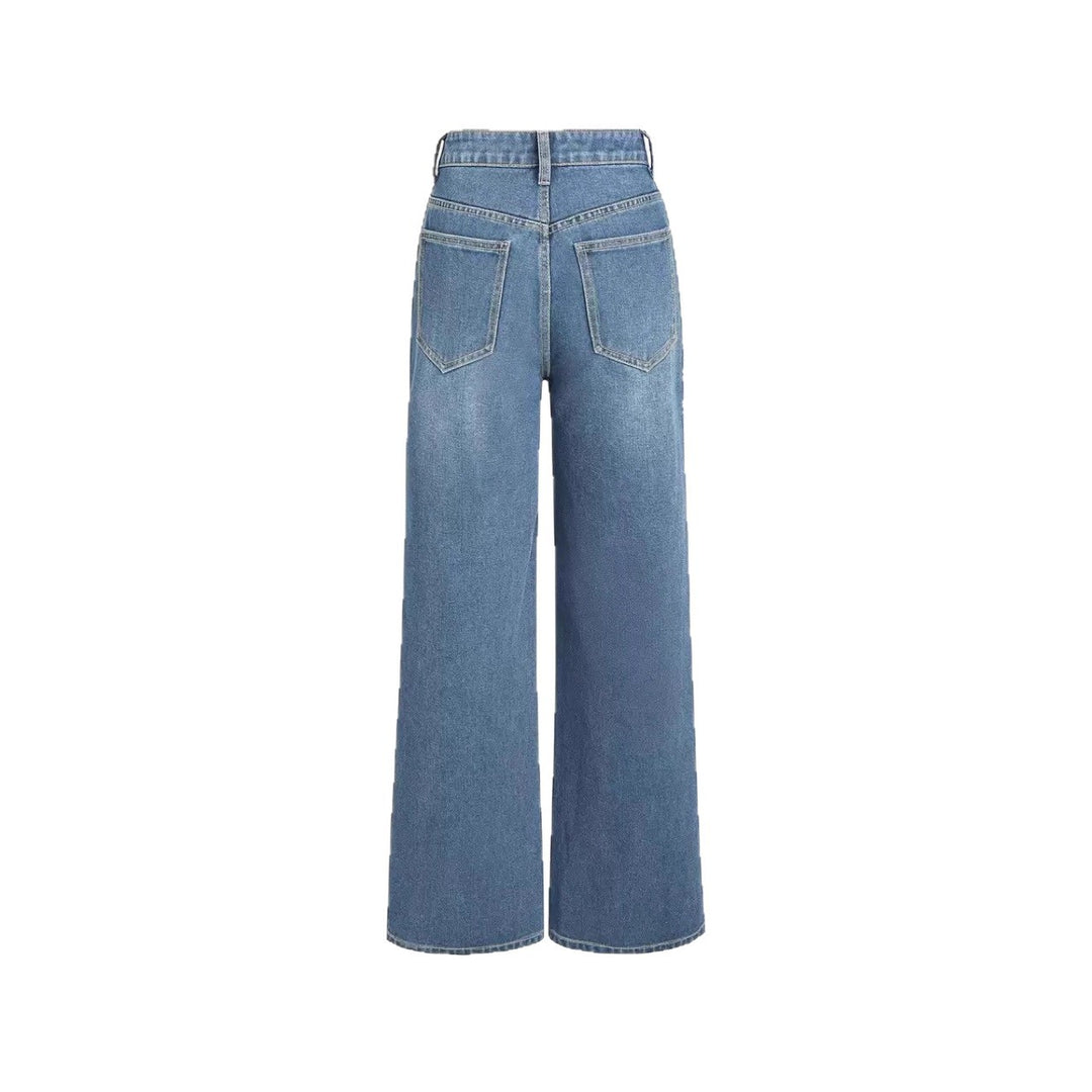 Damen Weitgeschnittene Denim-Jeans EB