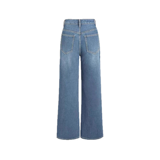 Damen Weitgeschnittene Denim-Jeans EB