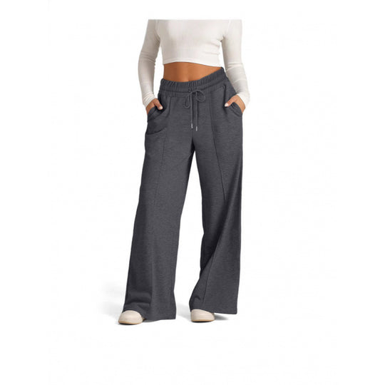 Damen breite Jogginghose mit elastischem Bund und seitlichen Eingrifftaschen EB