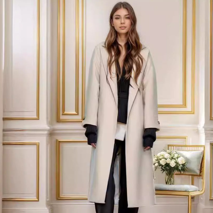 Damen eleganter Duster-Mantel mit geräumigen Taschen und modernem Schnitt EB