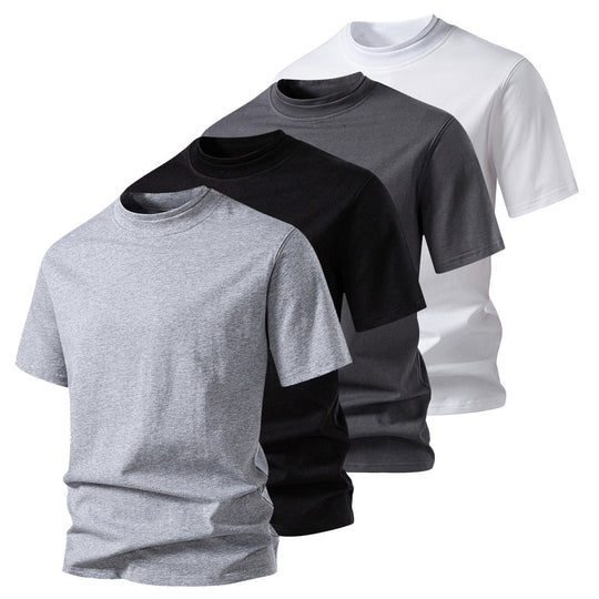 Herren Rundhalsshirt aus hochwertiger Baumwolle mit minimalistischem Design EB