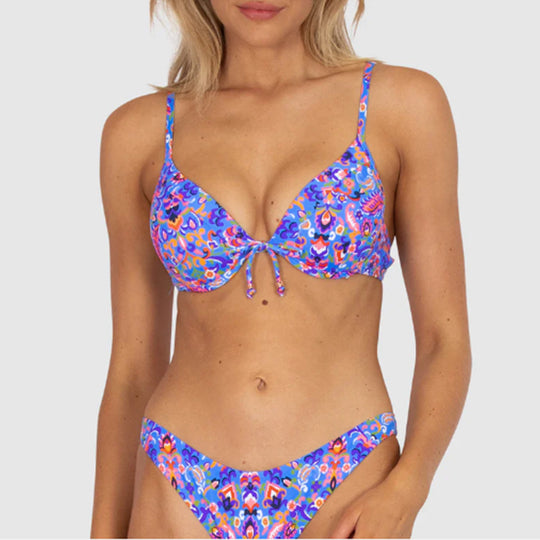 Damen Triangel-Bikini mit verspieltem Muster EB