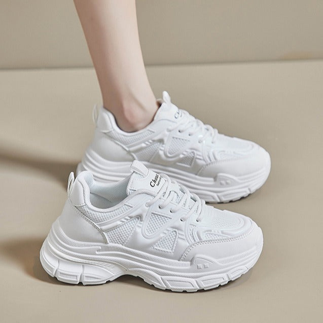 Damen Sportliche Sneakers mit atmungsaktiver Netzstruktur und gepolsterter Sohle EB