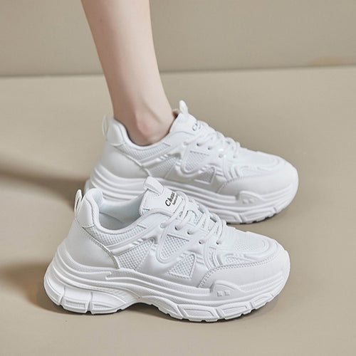 Damen Sportliche Sneakers mit atmungsaktiver Netzstruktur und gepolsterter Sohle EB