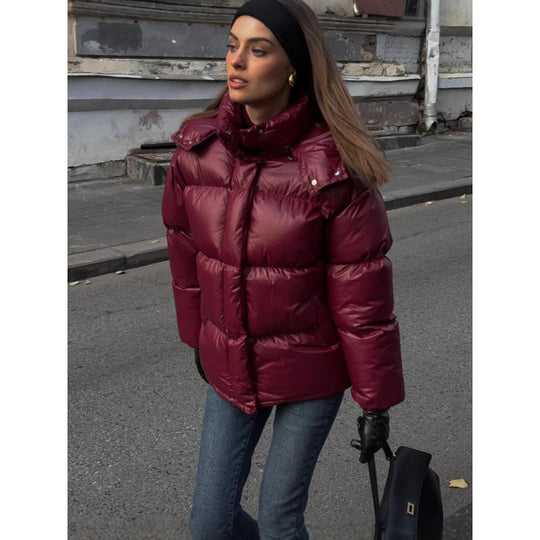 Damen Steppjacke mit glänzender Oberflächenstruktur EB