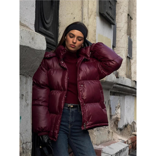 Damen Steppjacke mit glänzender Oberflächenstruktur EB