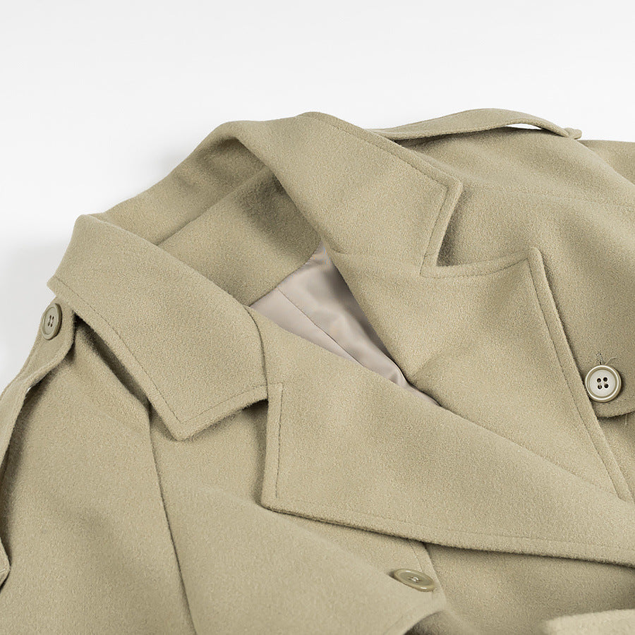 Damen Trenchcoat mit doppelter Knopfleiste und praktischem Gürtel EB