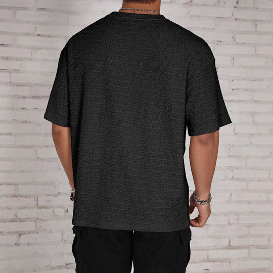 Herren lässiges Struktur-T-Shirt EB