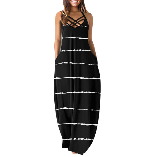 Damen Maxikleid mit trendigem Rückenausschnitt EB
