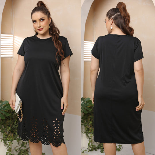 Damen elegantes Cut-Out Sommerkleid EB