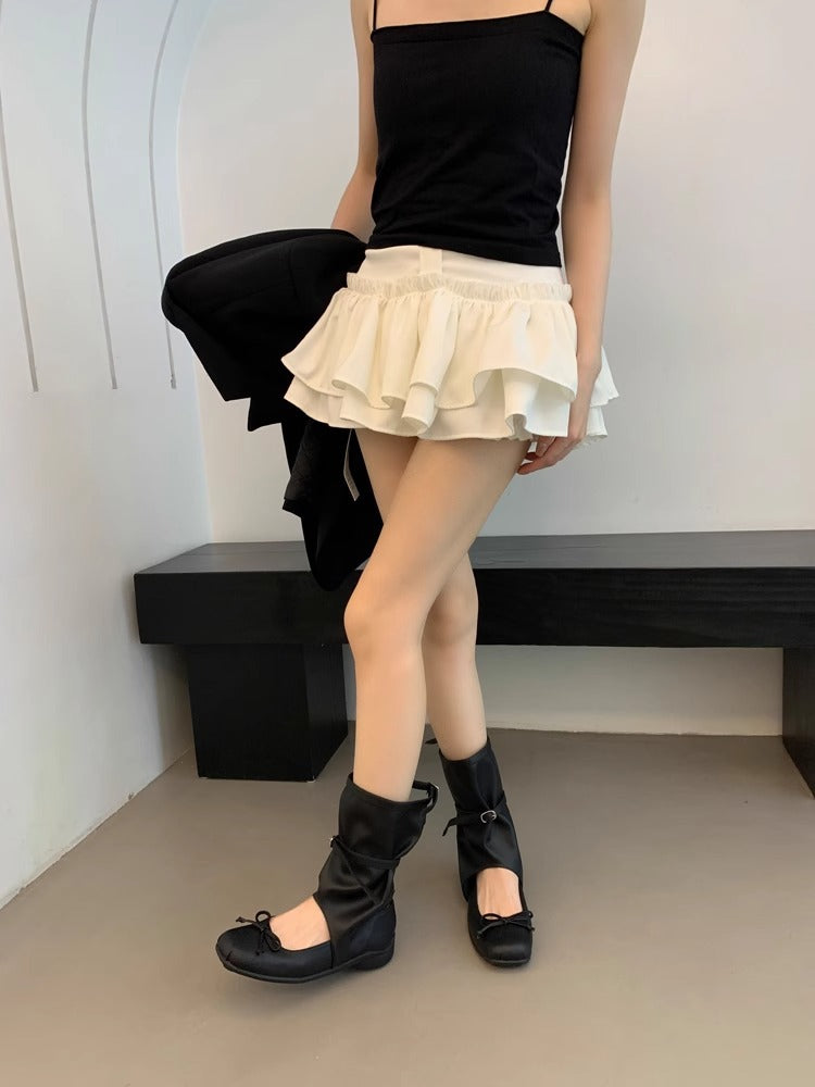 Damen modische kniehohe Stiefel mit flexiblem Schnürdesign und zeitgemäßen Akzenten EB