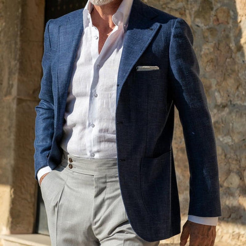 Herren leichte Sommerjacke aus hochwertigem Leinen EB