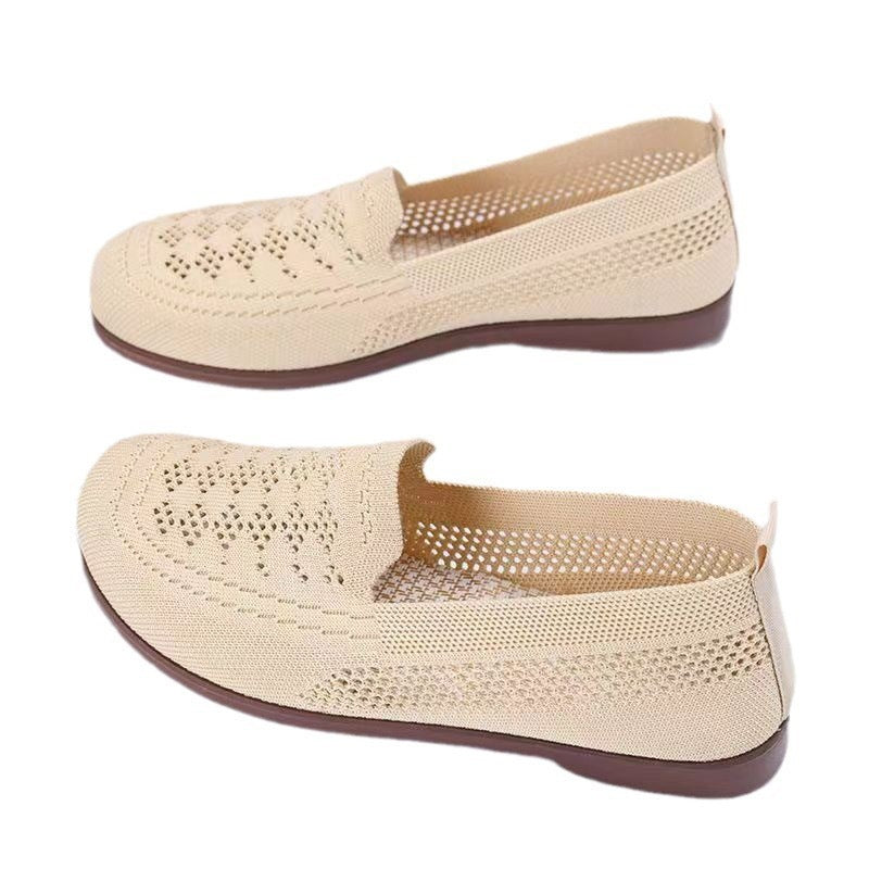 Damen Atmungsaktive Ballerinas mit floralen Details EB