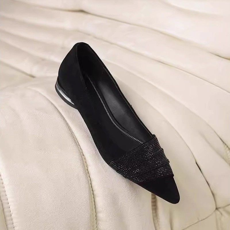 Damen elegante spitze Slipper mit funkelnder Strassverzierung EB