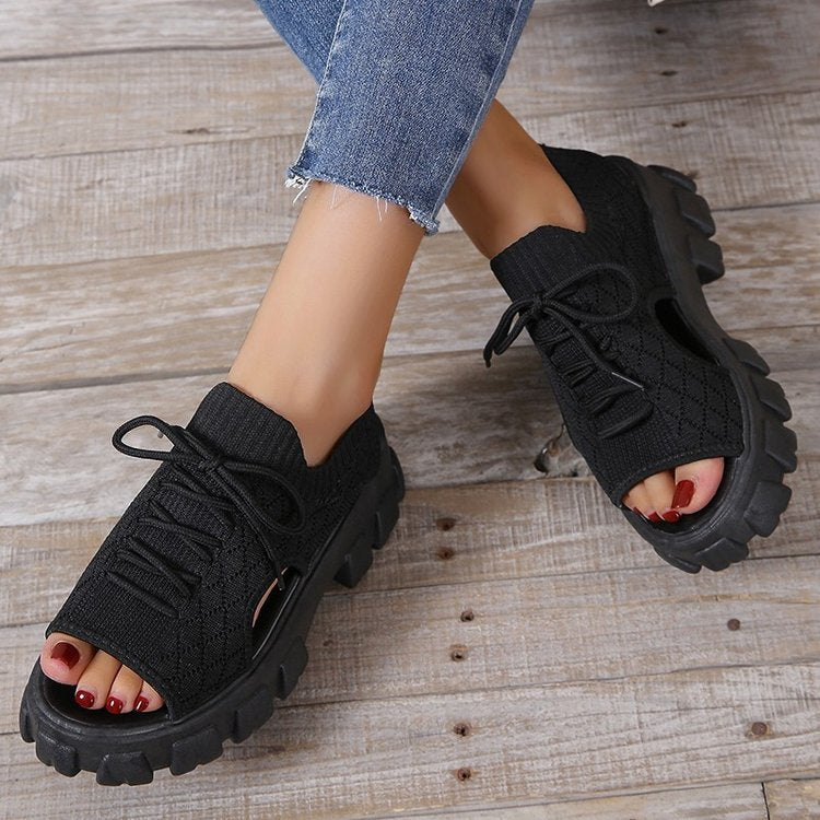 Damen Sportliche Sandalen mit atmungsaktivem Obermaterial und rutschfester Sohle EB