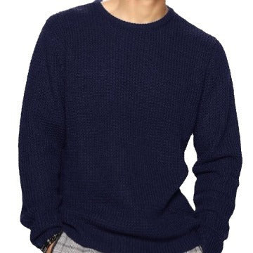 Herren Strukturierter Pullover mit Rundhalsausschnitt EB