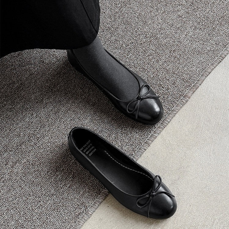Damen Ballerinas mit dekorativem Schleifendetail EB