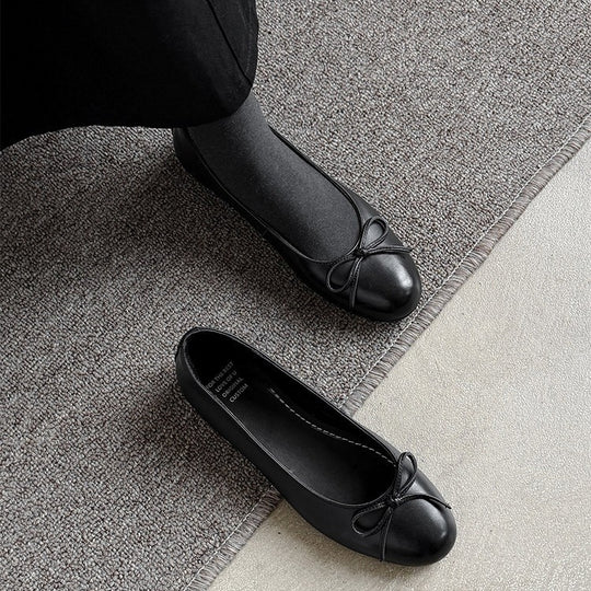 Damen Ballerinas mit dekorativem Schleifendetail EB