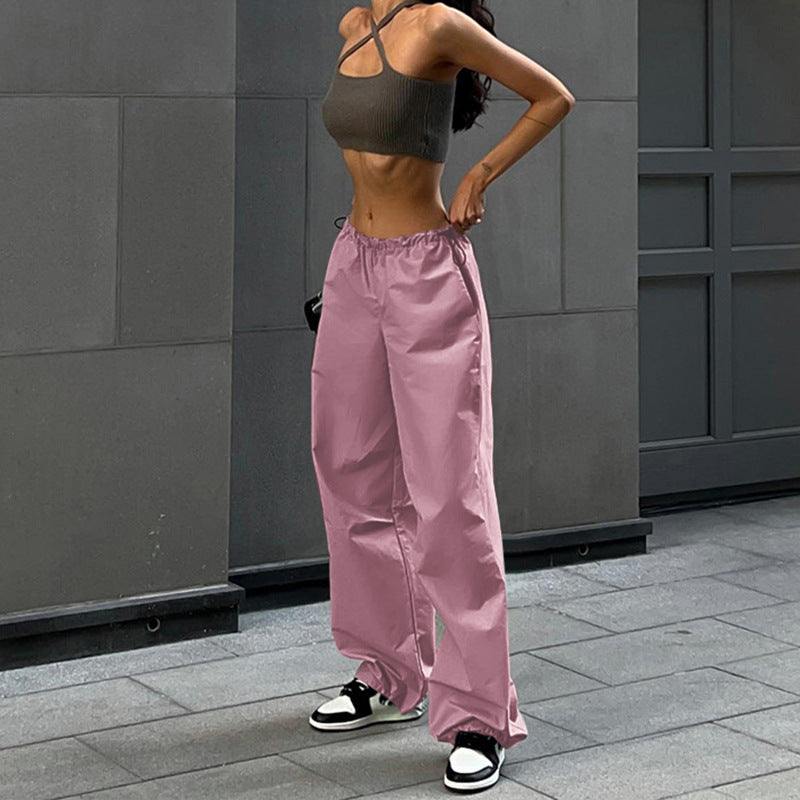 Damen elegante Sporthose mit verstellbarem Bund und lässigem Schnitt EB