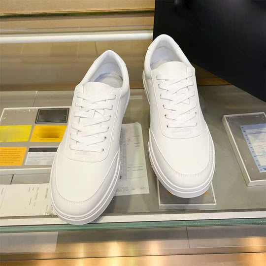 Damen modische Sneakers aus hochwertigem Leder mit komfortablem perforiertem Design EB