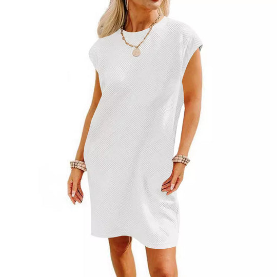 Damen Lockeres Sommerkleid mit strukturiertem Design und schickem Schnitt EB