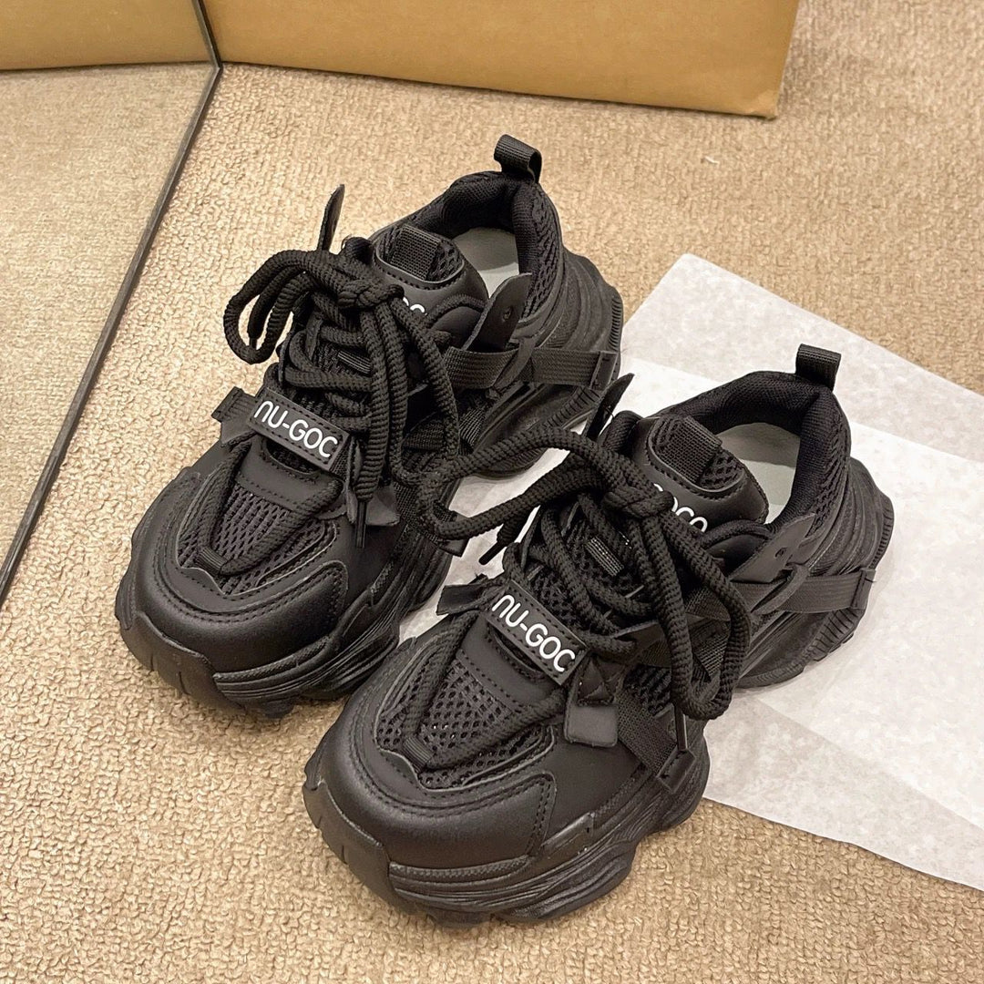 Damen Modische Lauf-Sneaker mit atmungsaktiver Mesh-Oberfläche und dämpfender Sohle EB