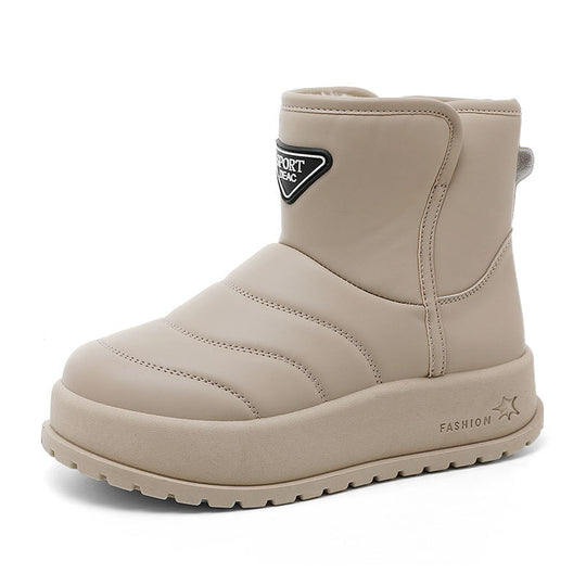 Damen warme Winterstiefel mit kuscheligem Innenfutter und robustem Profil EB