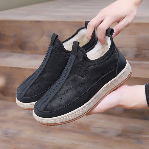 Damen Bequeme und stylische Warmfutter Slip-On Schuhe EB