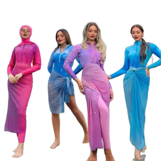 Damen Modischer Schwimmanzug mit Hijab EB