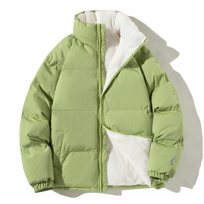 Damen gesteppte Thermo-Bomberjacke mit weichem Teddyfutter und hohem Stehkragen EB