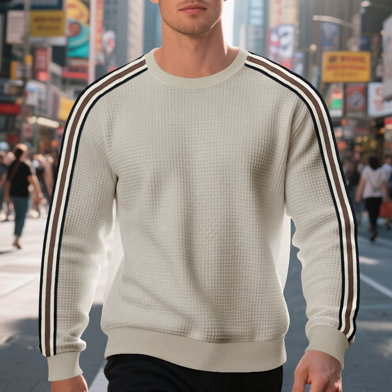 Herren Sportlicher Sweatshirt mit strukturierter Oberfläche und modernen Streifen EB