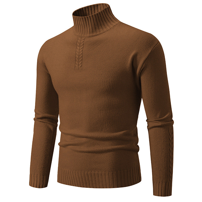 Herren Rollkragenpullover aus grobem Strick EB