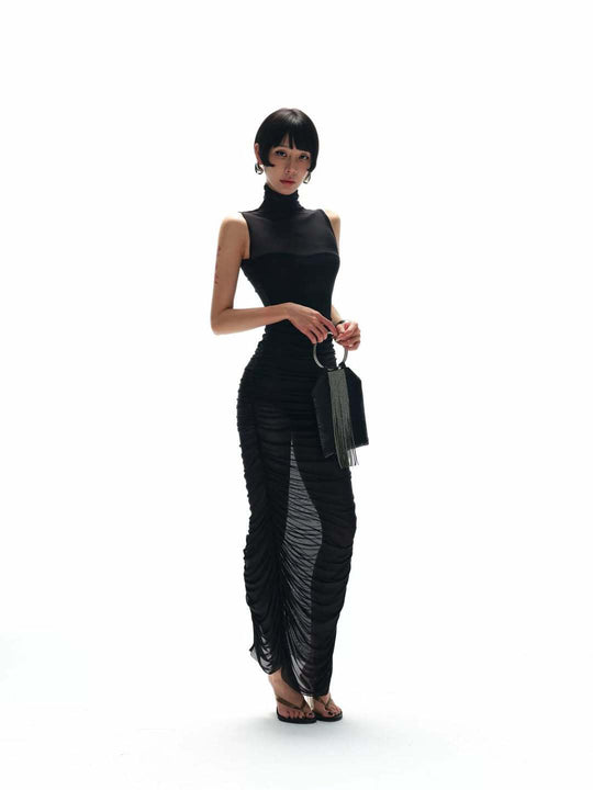 Damen Elegantes Abendkleid mit raffinierten Drapierungsdetails EB