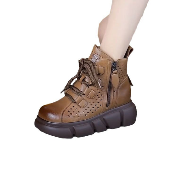 Damen Sportliche High-Top Sneakers mit atmungsaktiver Mesh-Oberfläche EB