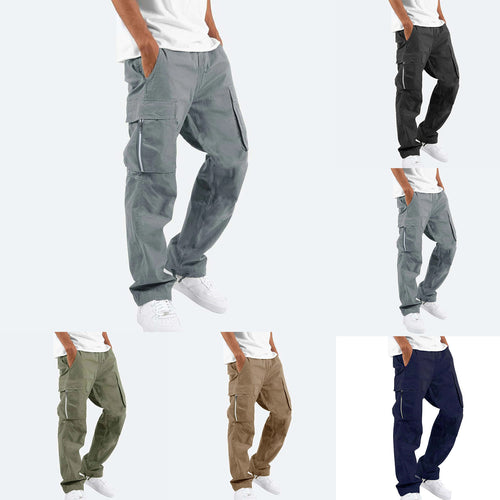 Herren robuste Cargo-Jeans mit seitlichen Reißverschlusstaschen EB