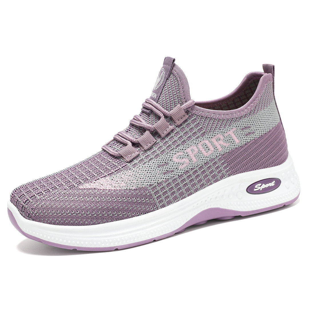 Damen Sportliche Fitness-Sneaker mit atmungsaktivem Obermaterial und rutschfester Sohle EB