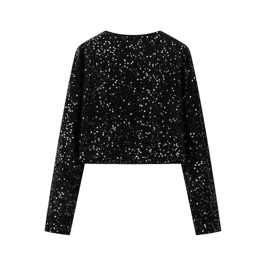 Damen modische Kurzjacke mit eleganten Bindebändern EB