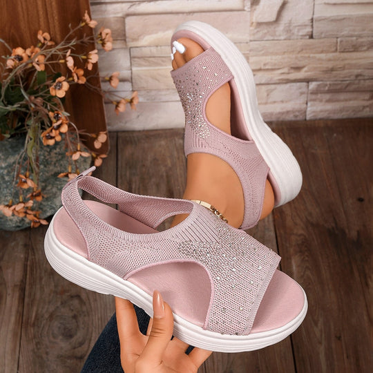 Damen Komfortable Sandalen mit Strass R&B