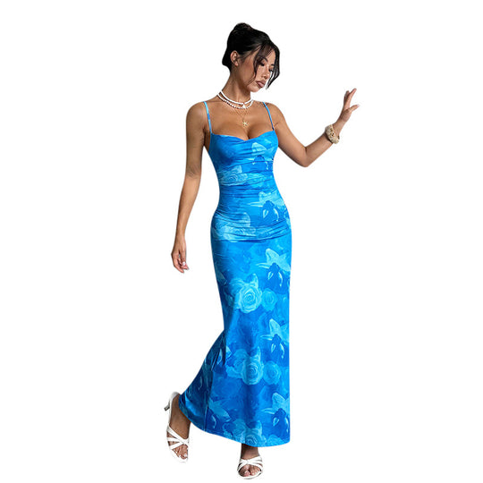 Damen Figuroptimiertes Maxikleid mit floralem Design EB