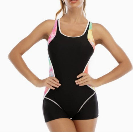 Damen Sportlicher Schwimmanzug mit Shorty-Schnitt EB