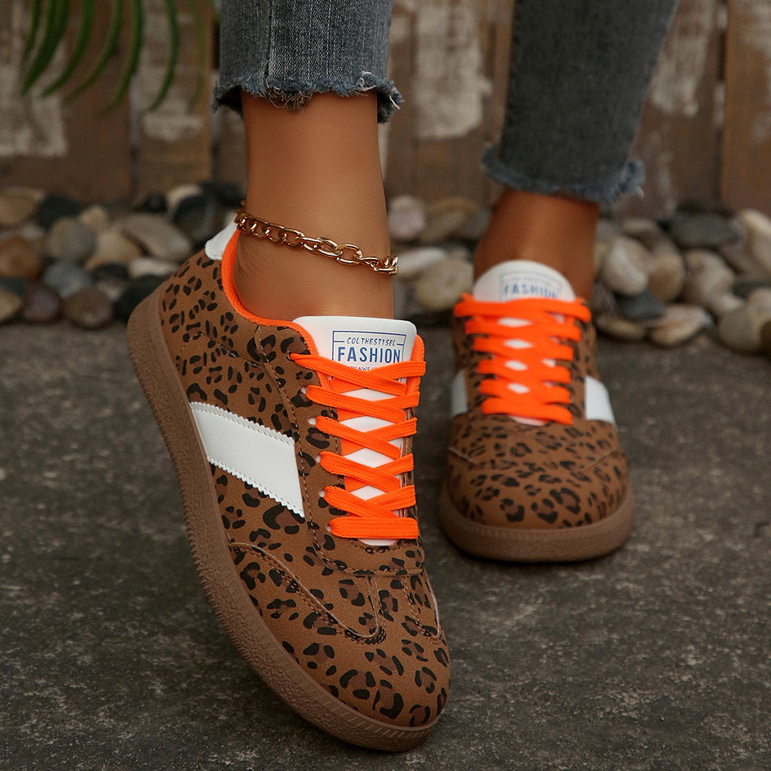 Damen modische Sneakers mit einzigartigem Tiermotiv und bequemer Dämpfung EB