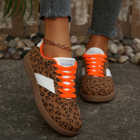 Damen modische Sneakers mit einzigartigem Tiermotiv und bequemer Dämpfung EB