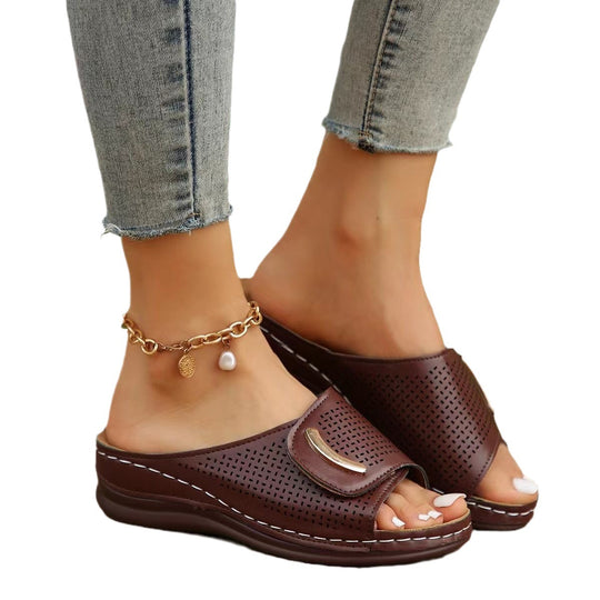 Damen Komfortable und atmungsaktive Plattform-Sandalen EB