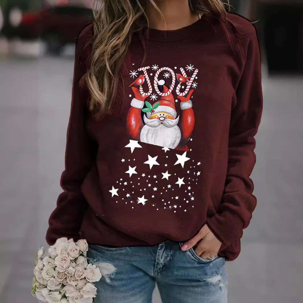 Damen Sweatshirt mit festlichem Weihnachtsmotiv EB