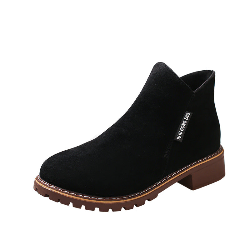 Damen modische Ankle-Stiefel mit rutschfester Sohle und bequemer Innenausstattung EB