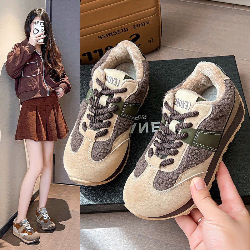 Damen Sneakers mit kuscheligem Futter und sportlichem Design EB